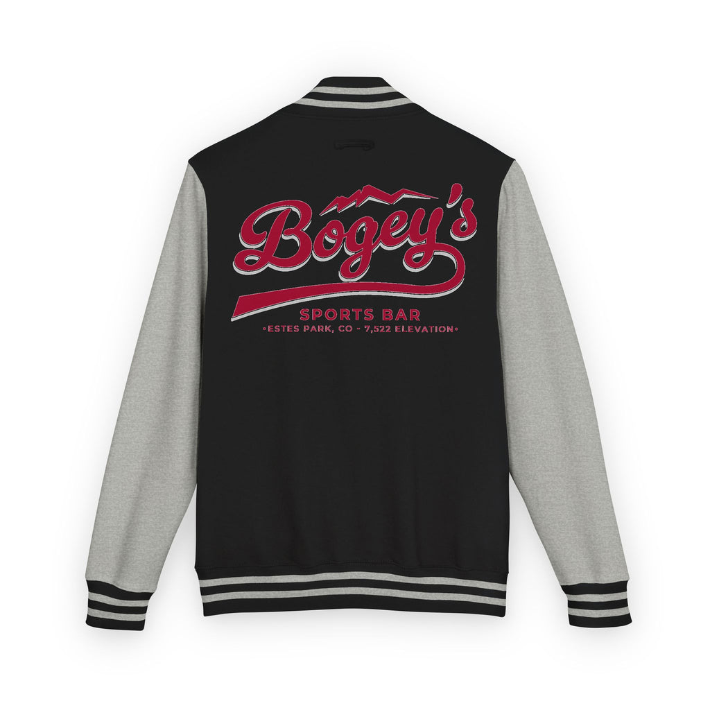 Unisex Letterman Jacket | Baseball Logo Varsity Jacket | Available in Black/White and Black/Heather Gray