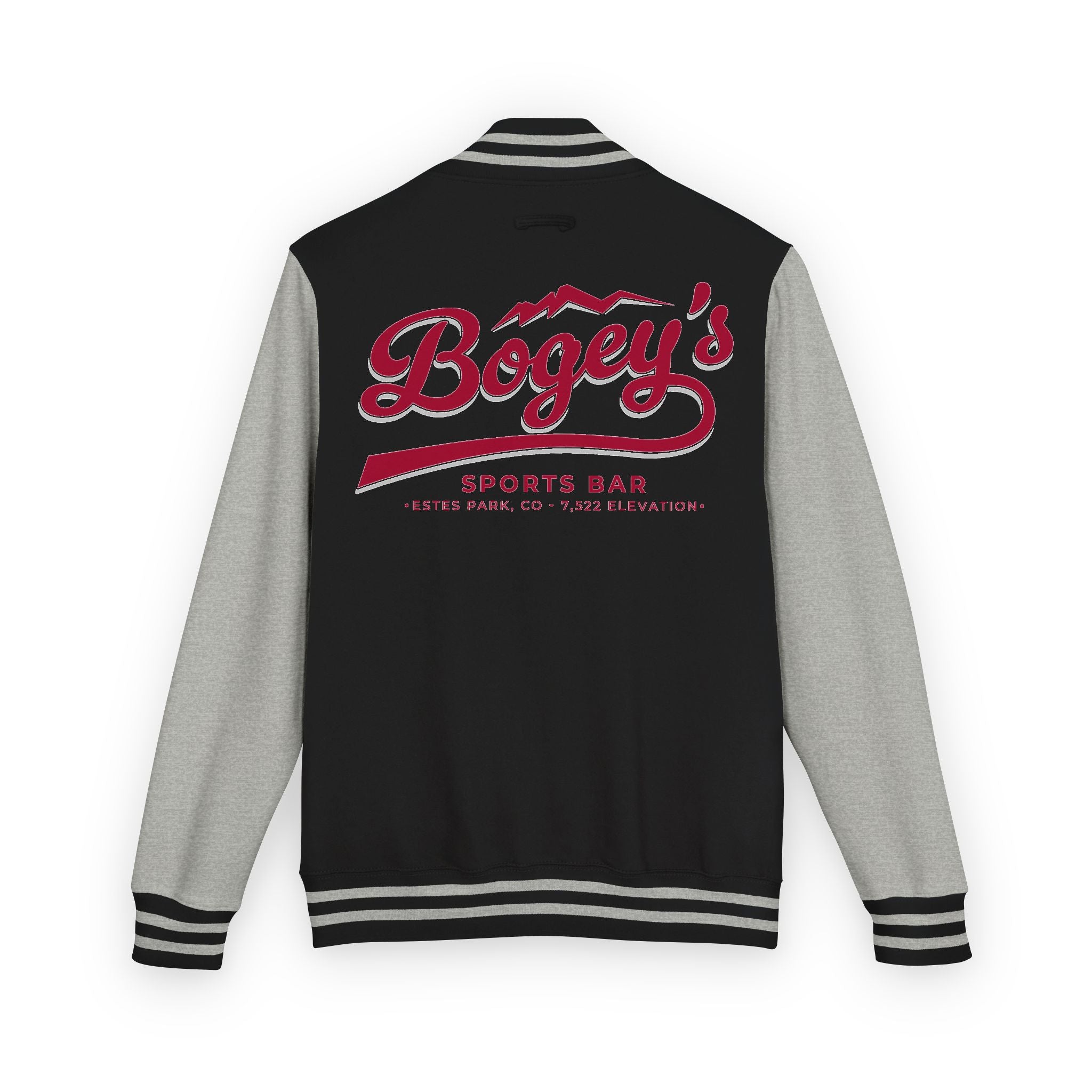 Unisex Letterman Jacket | Baseball Logo Varsity Jacket | Available in Black/White and Black/Heather Gray