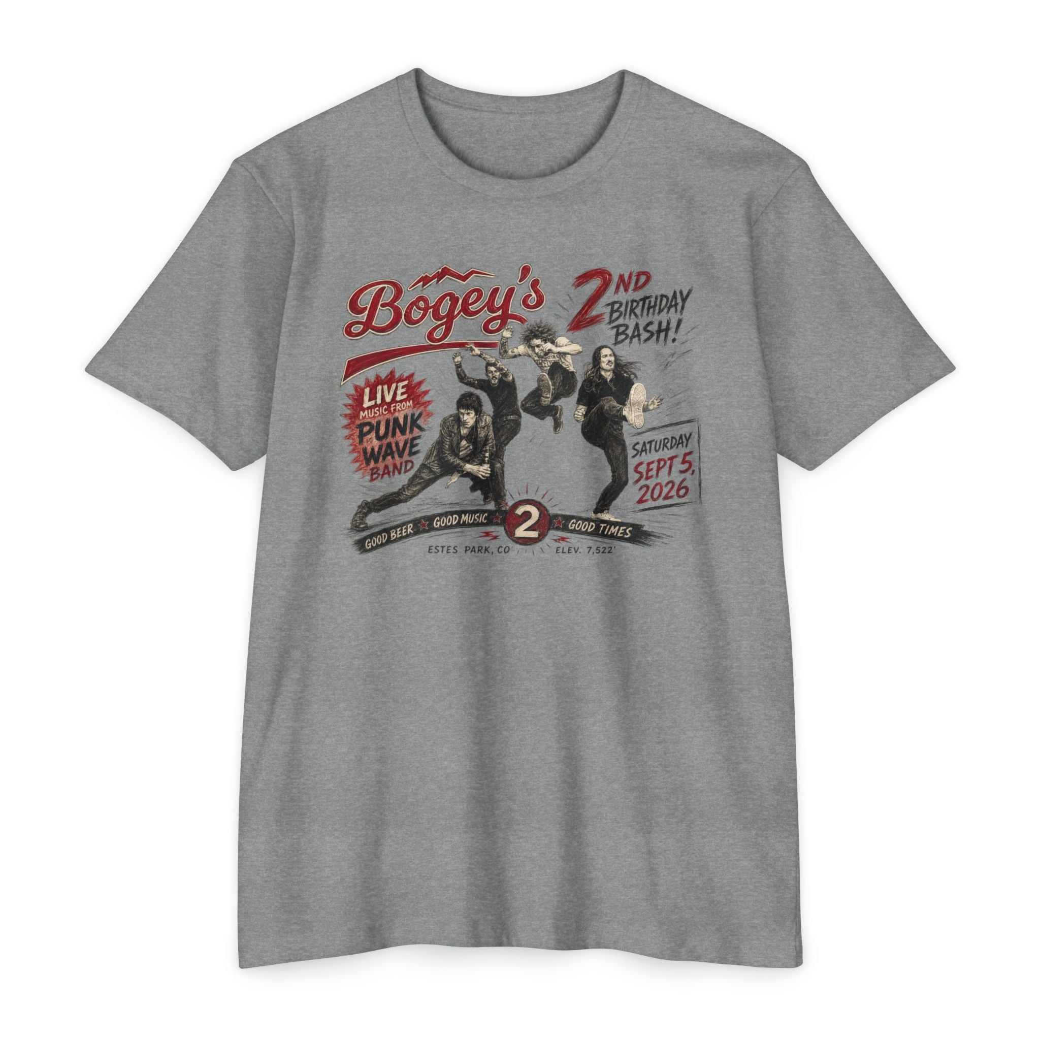 Bogey's 2nd Birthday Bash Vintage Punk Band T-Shirt