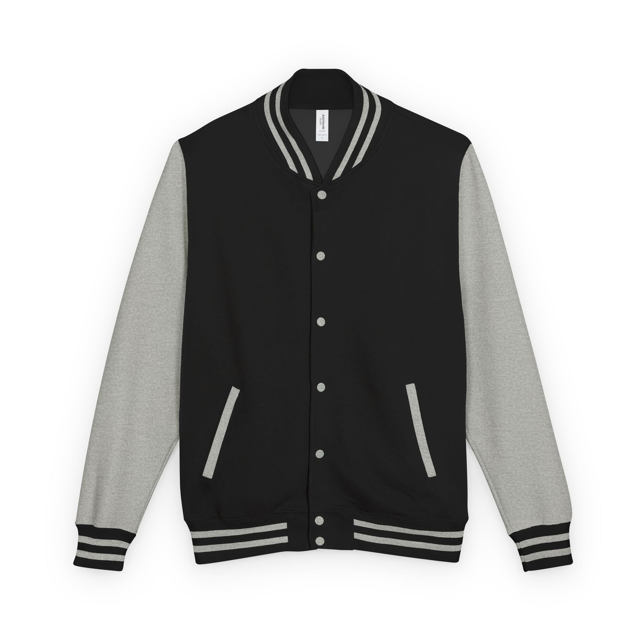 Unisex Letterman Jacket | Baseball Logo Varsity Jacket | Available in Black/White and Black/Heather Gray
