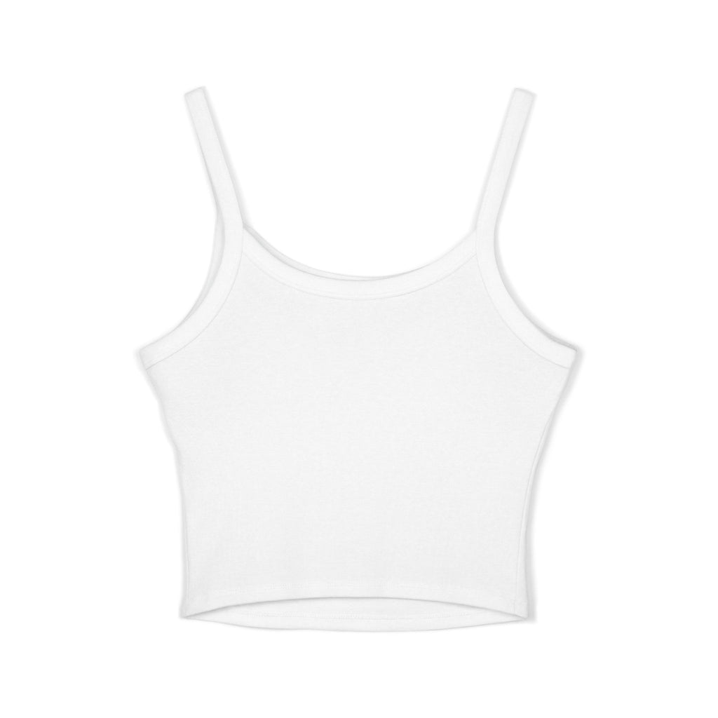 Womens Crop Spaghetti T | Black and White