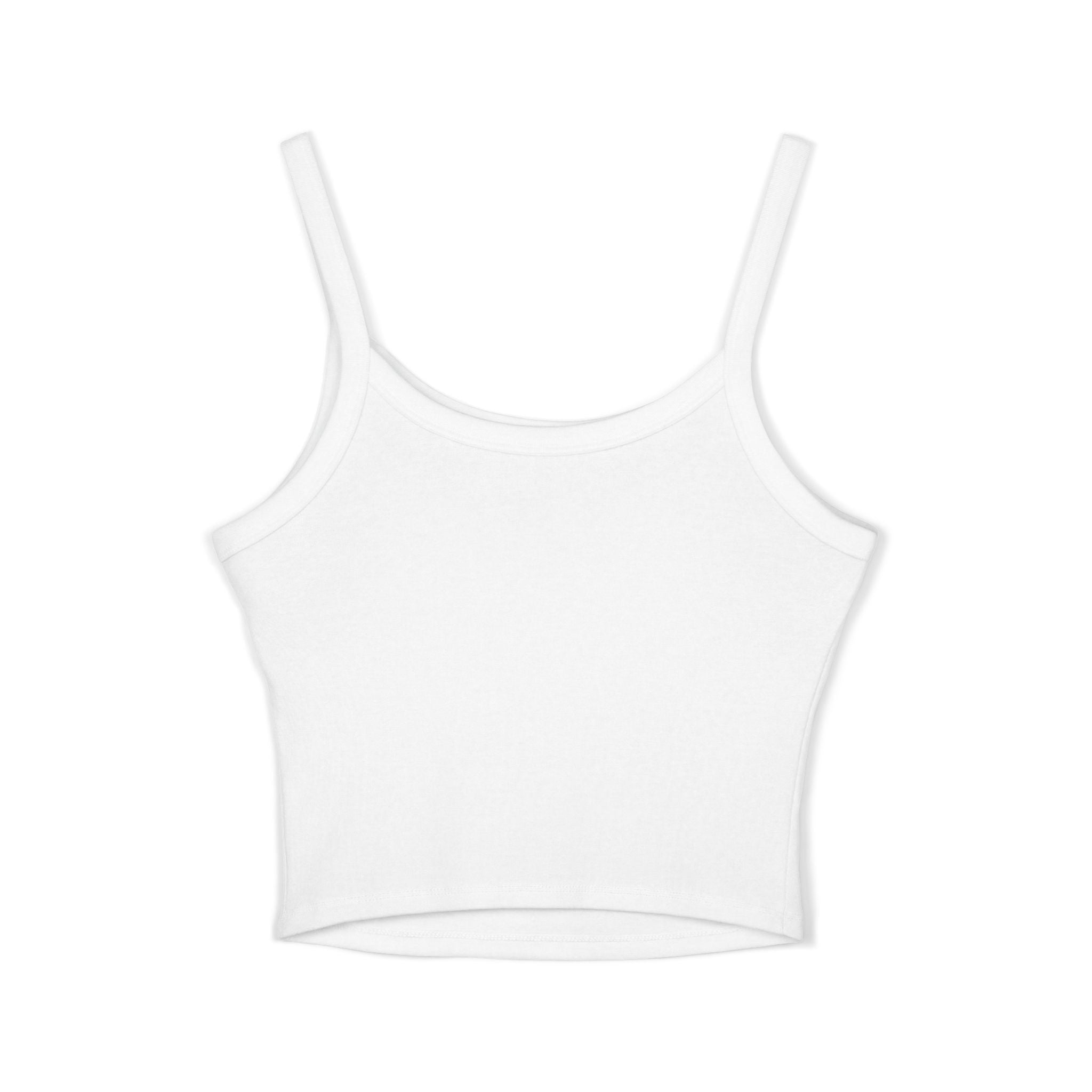 Womens Crop Spaghetti T | Black and White