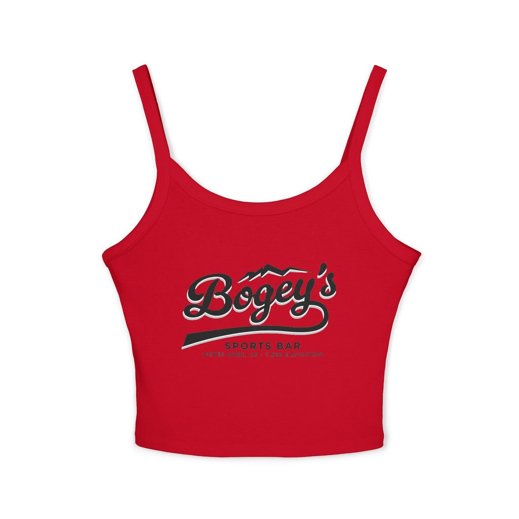 Women's Crop Spaghetti T | Red
