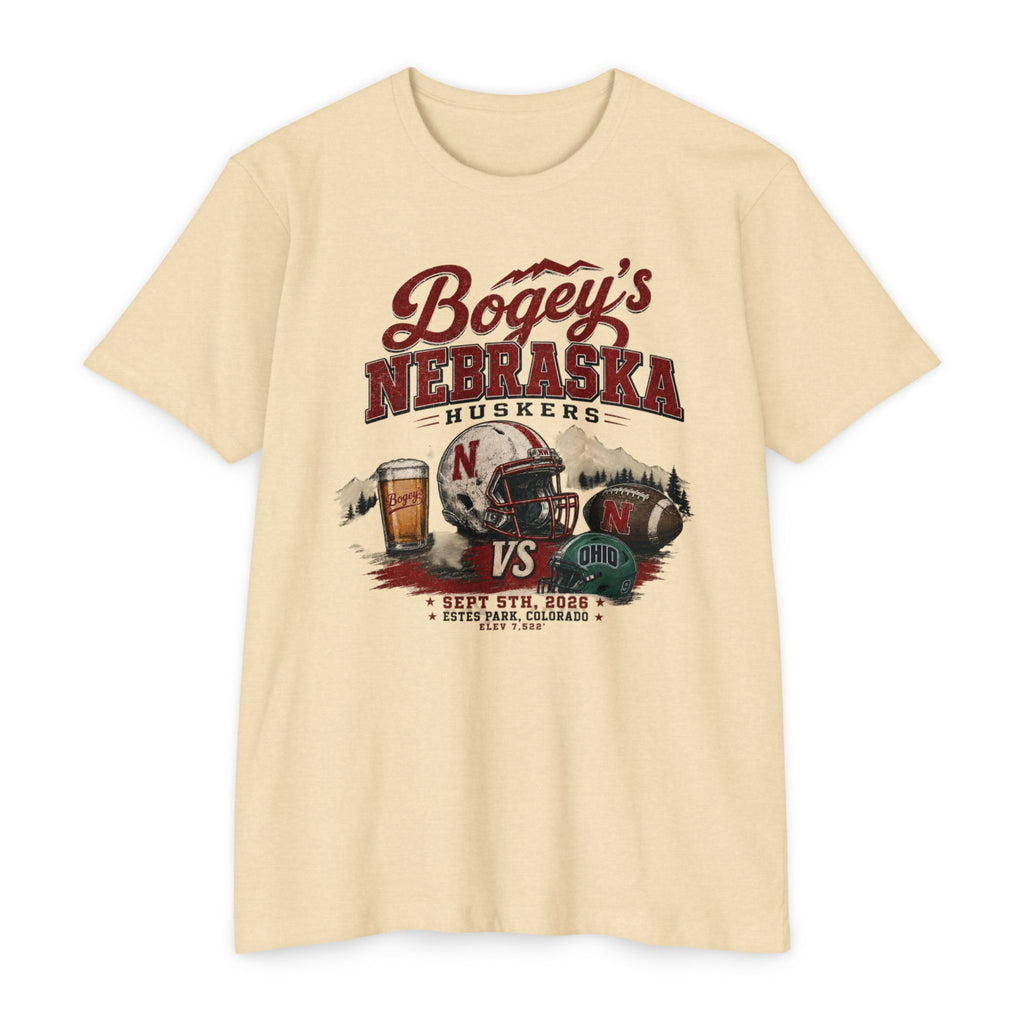 Nebraska Huskers Tailgate T-Shirt — Bogey's vs Ohio Vintage Football Tee