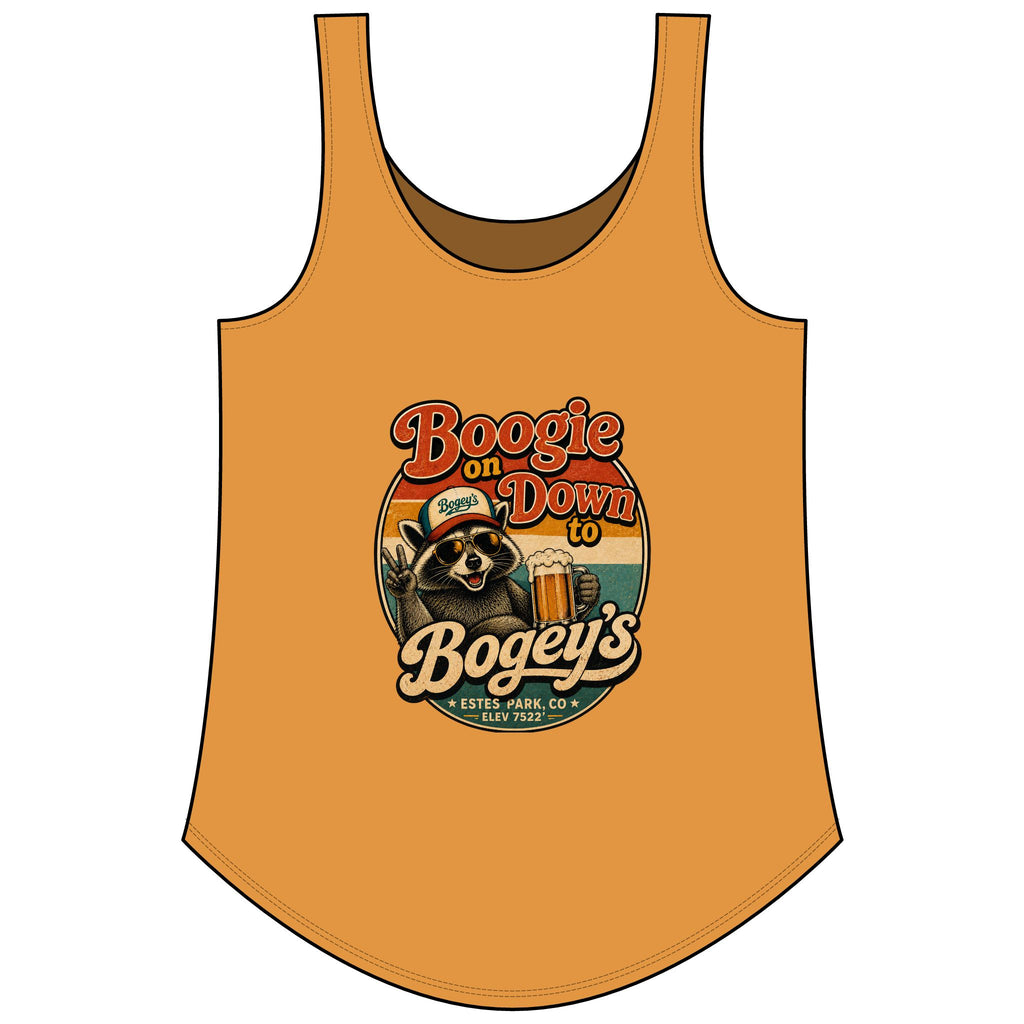 Boogie On Down to Bogey’s Women's Festival Tank – Retro Beach Music Graphic Tank
