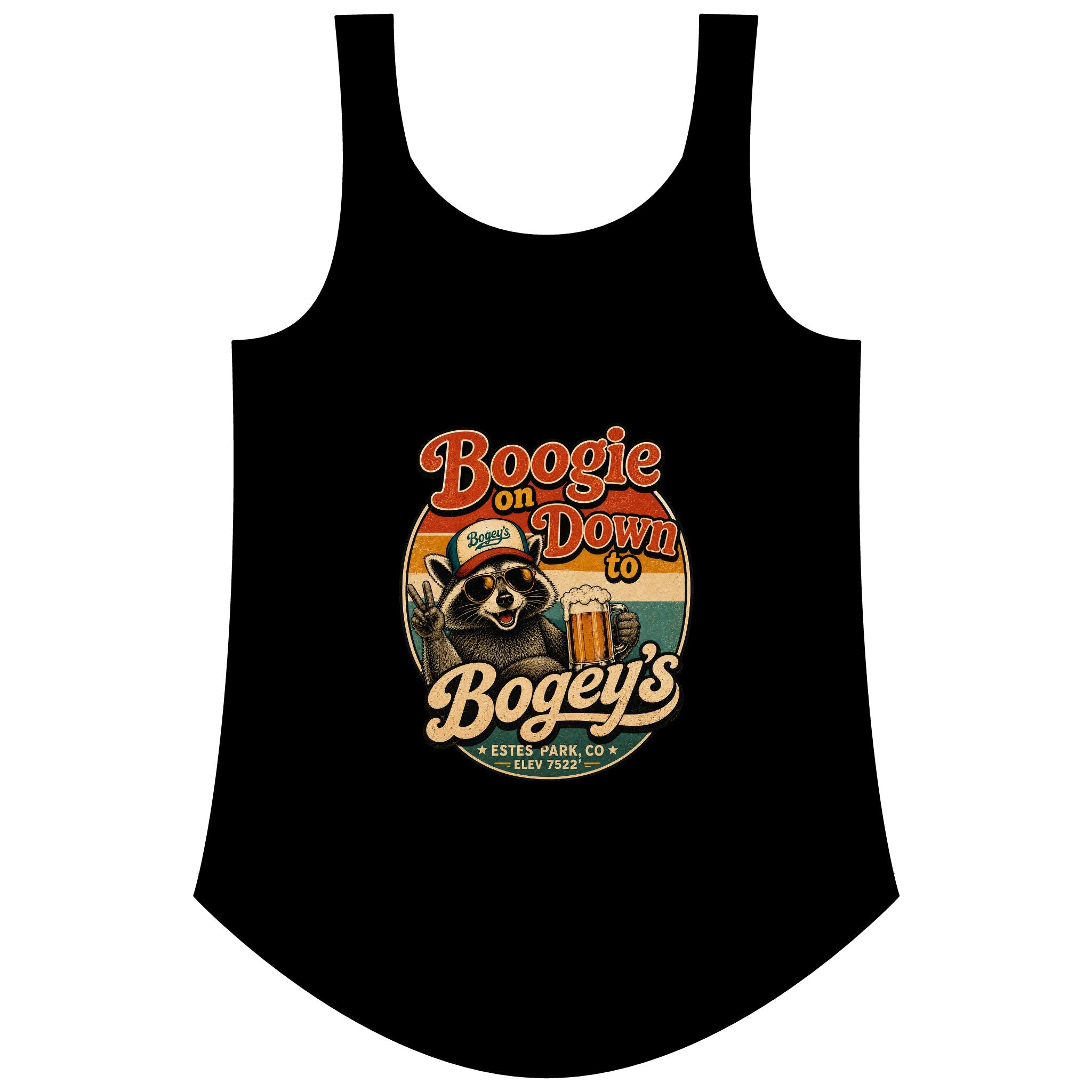 Boogie On Down to Bogey’s Women's Festival Tank – Retro Beach Music Graphic Tank