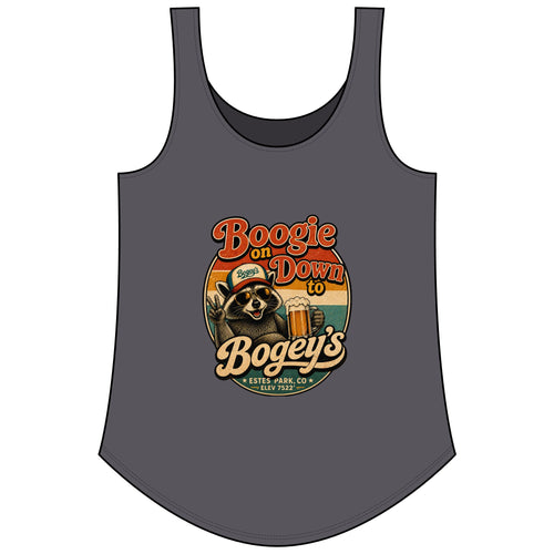 Boogie On Down to Bogey’s Women's Festival Tank – Retro Beach Music Graphic Tank
