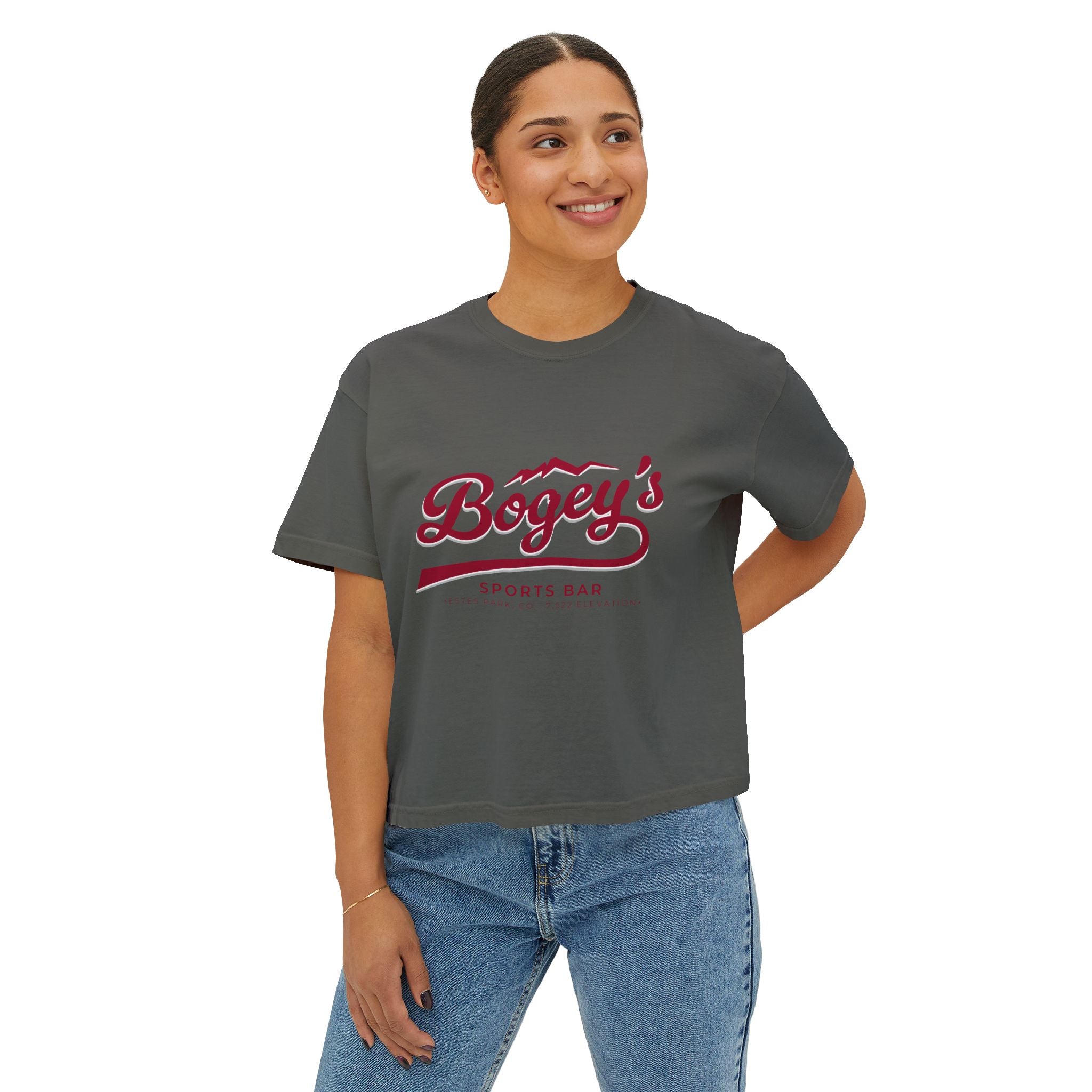Women’s Boxy Tee | Available in Black and Gray