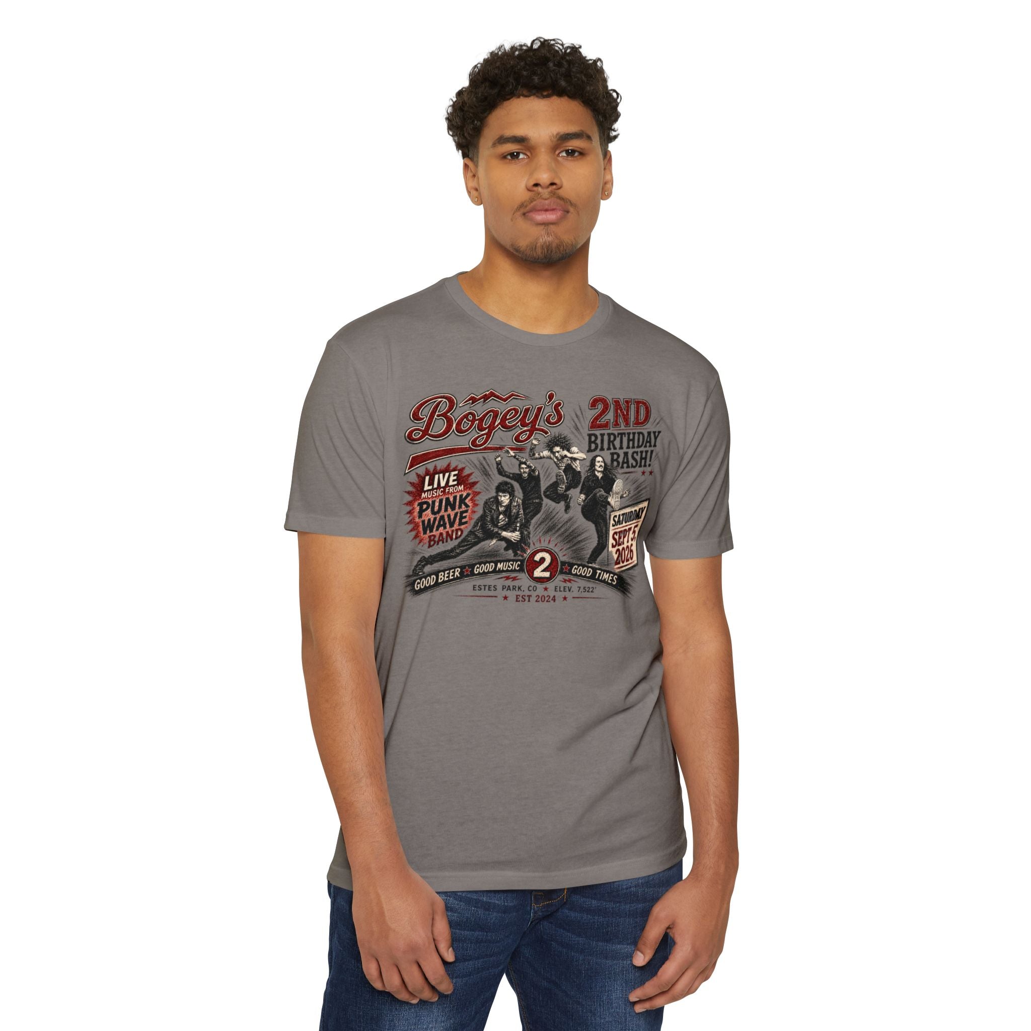 Vintage Punk Rock 'Bogey's 2nd Birthday Bash' T-Shirt