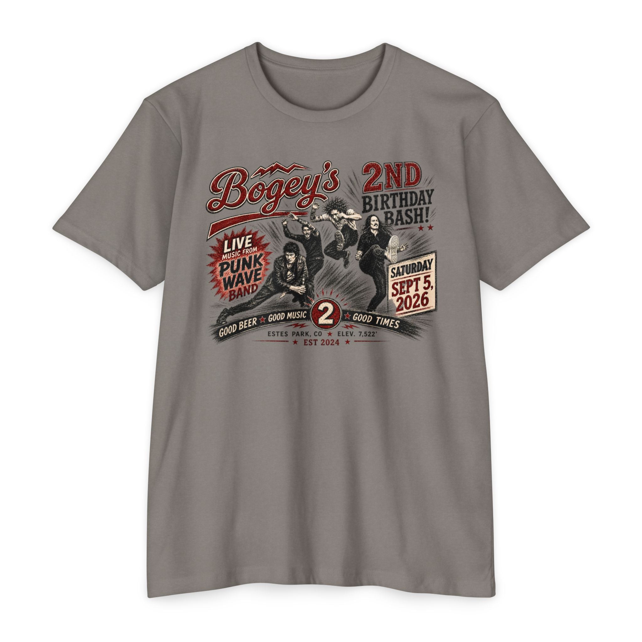 Vintage Punk Rock 'Bogey's 2nd Birthday Bash' T-Shirt
