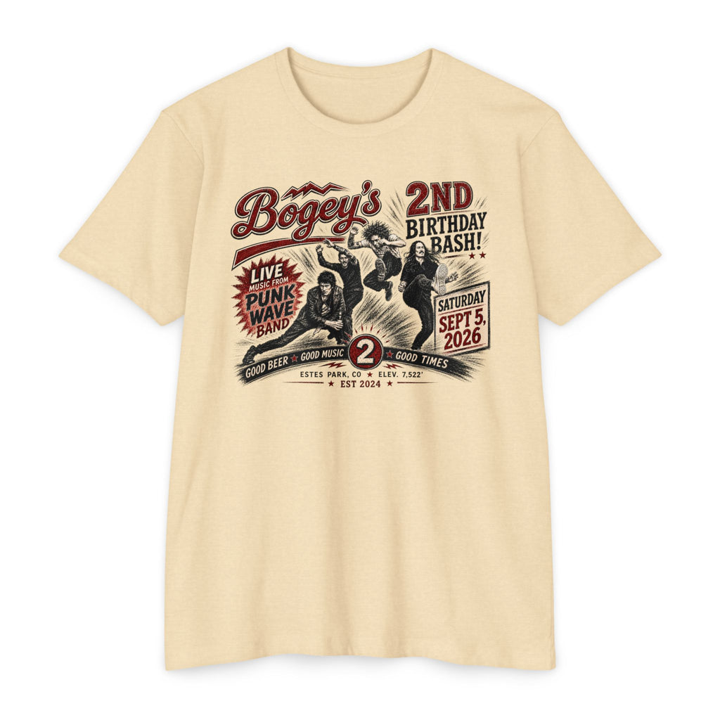 Vintage Punk Rock 'Bogey's 2nd Birthday Bash' T-Shirt