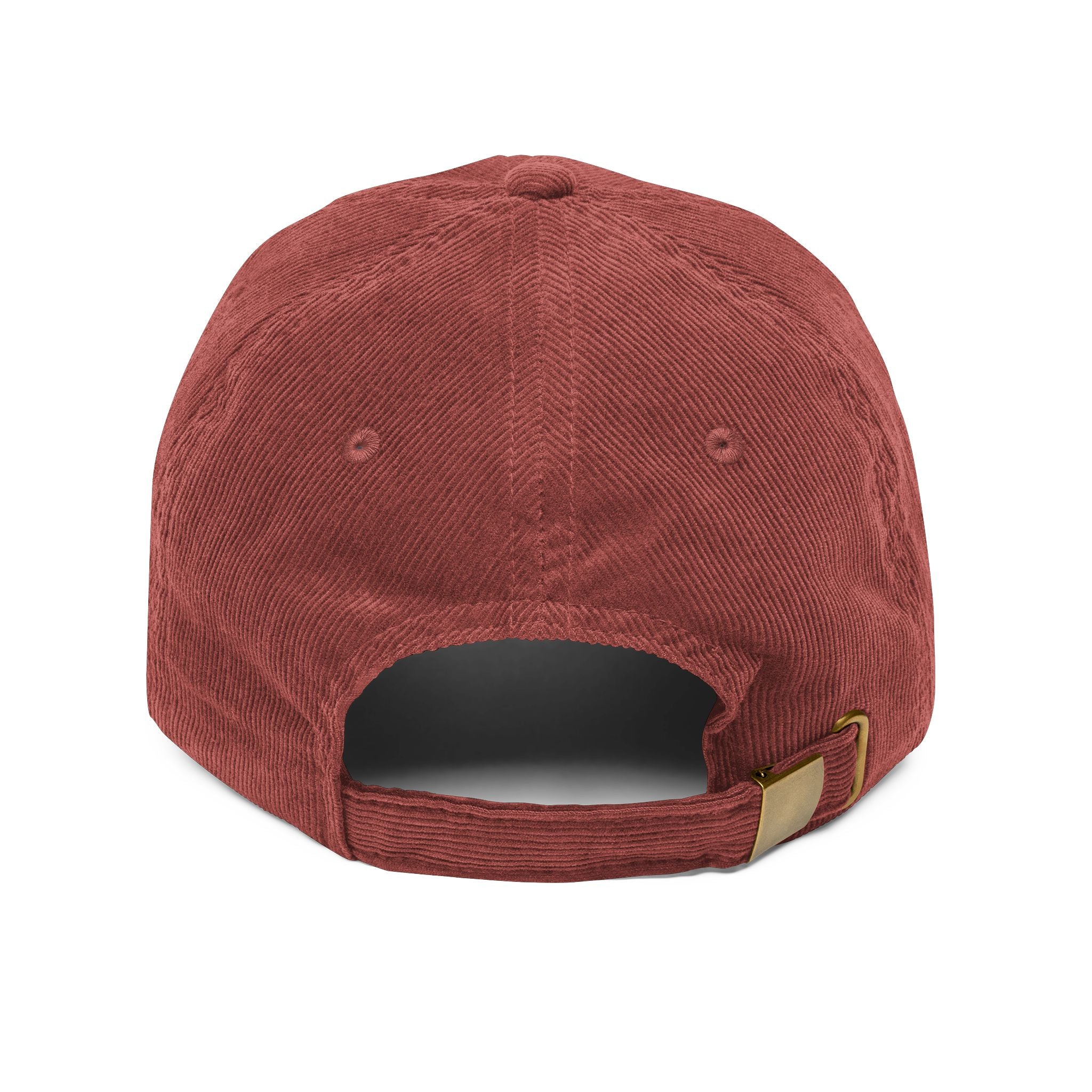 Vintage Burgundy Corduroy Cap (Embroidery)