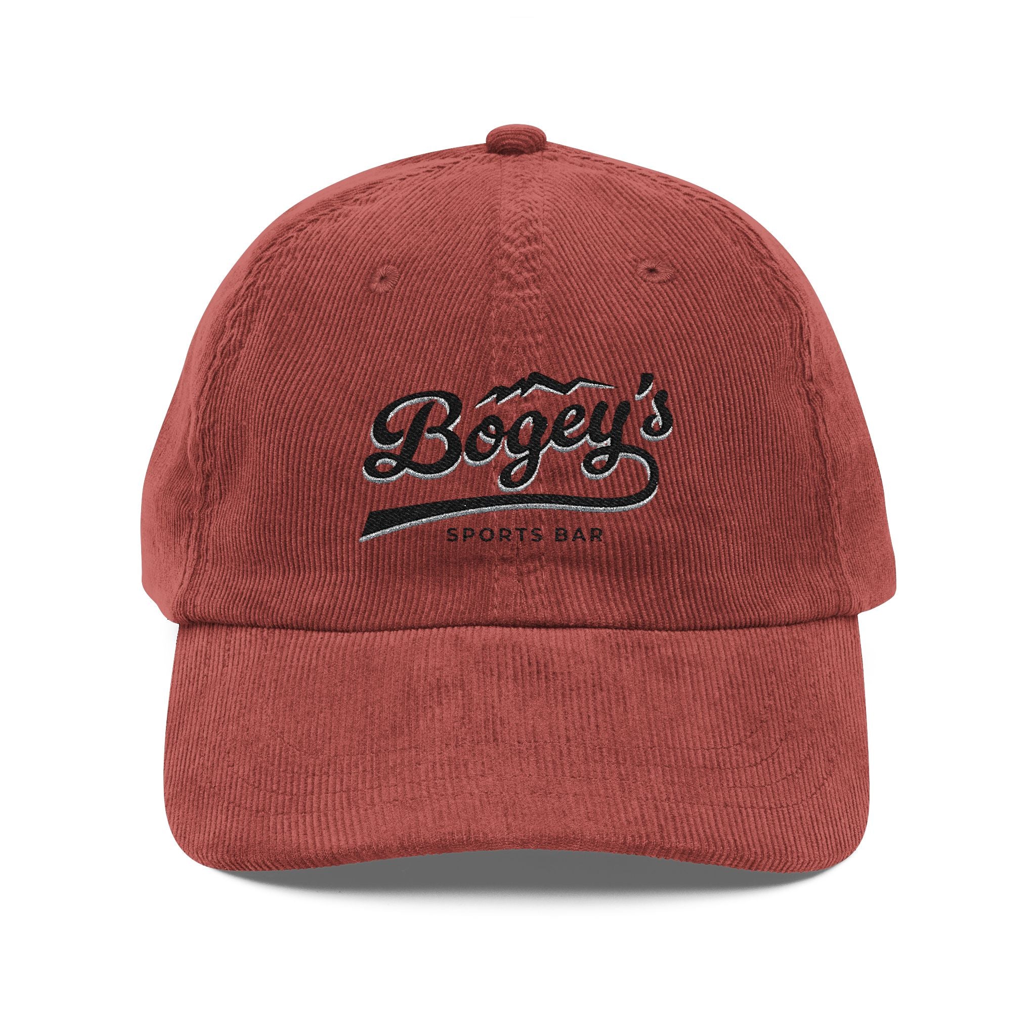 Vintage Burgundy Corduroy Cap (Embroidery)